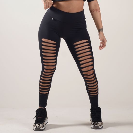Calça Legging Rock Recortes Laser
