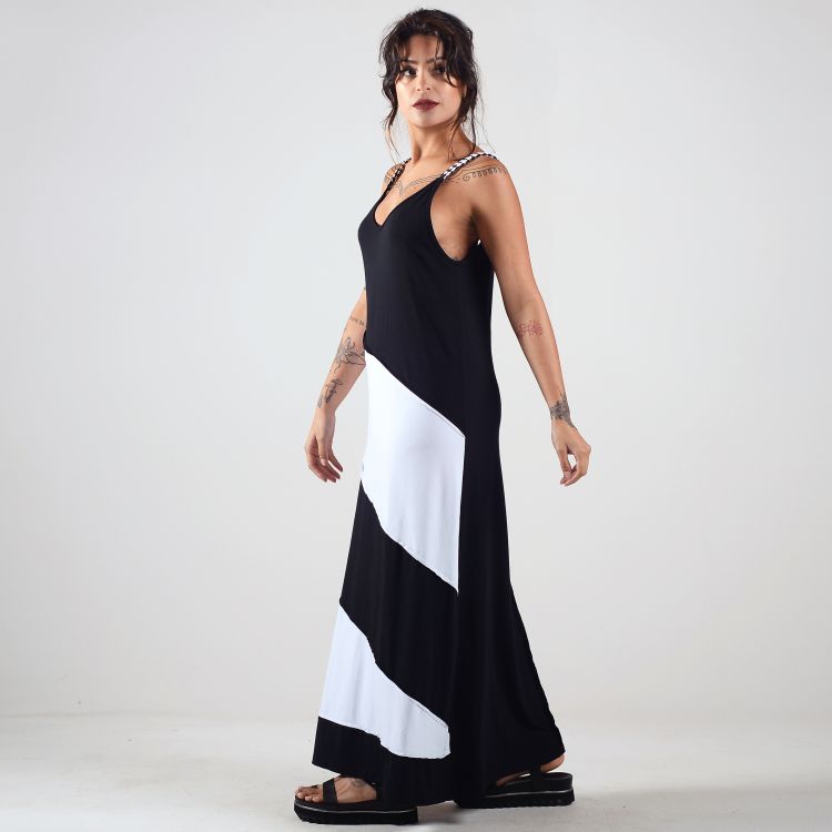 Vestido P&B Espiral