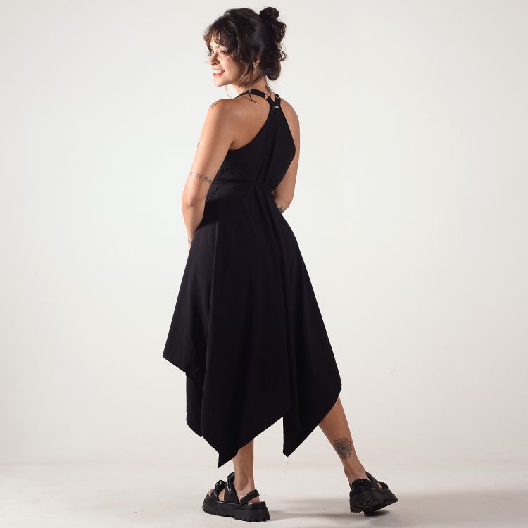 Vestido Midi Transpassado Liso Viscose