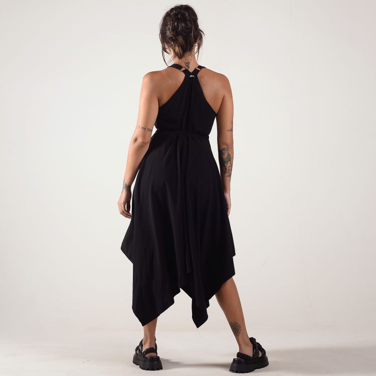 Vestido Midi Transpassado Liso Viscose