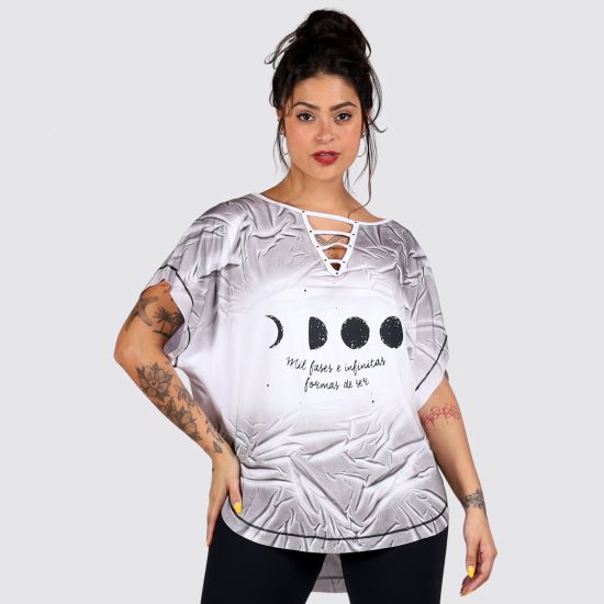 Blusa Marmorizada Fases Da Lua