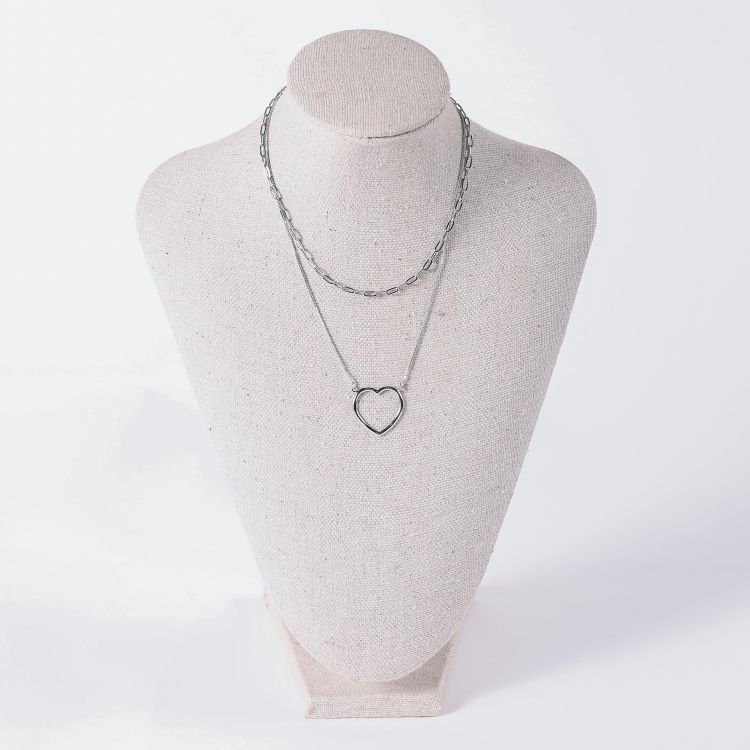 Colar Choker Coração Vazado