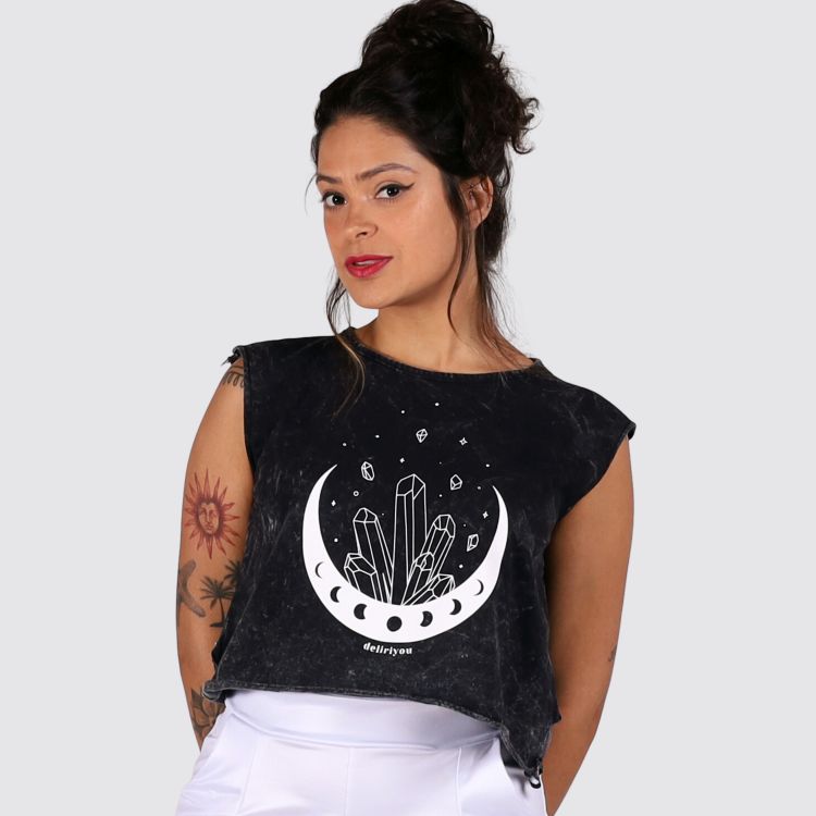 Blusa Lua E Cristais Estonada