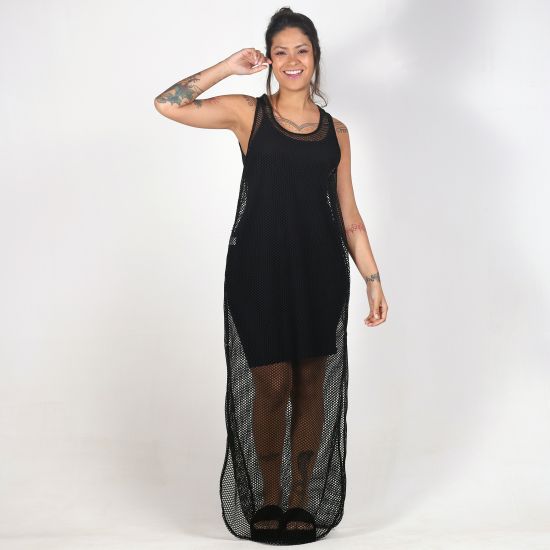 Vestido Regata Tela Transparência