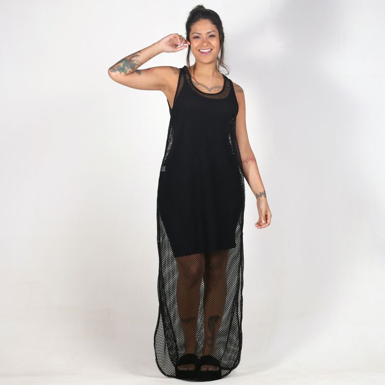 Vestido Regata Tela Transparência