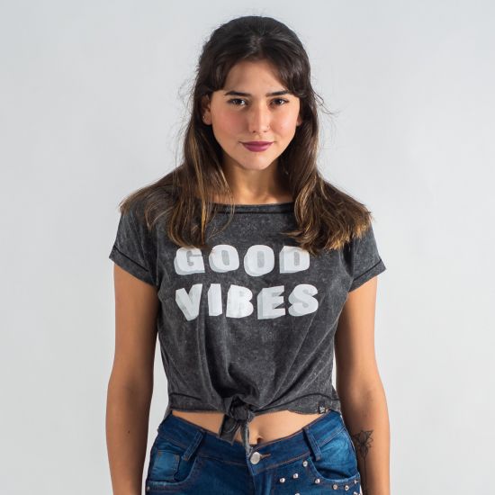 Cropped Estonado Good Vibes