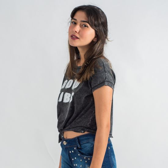 Cropped Estonado Good Vibes