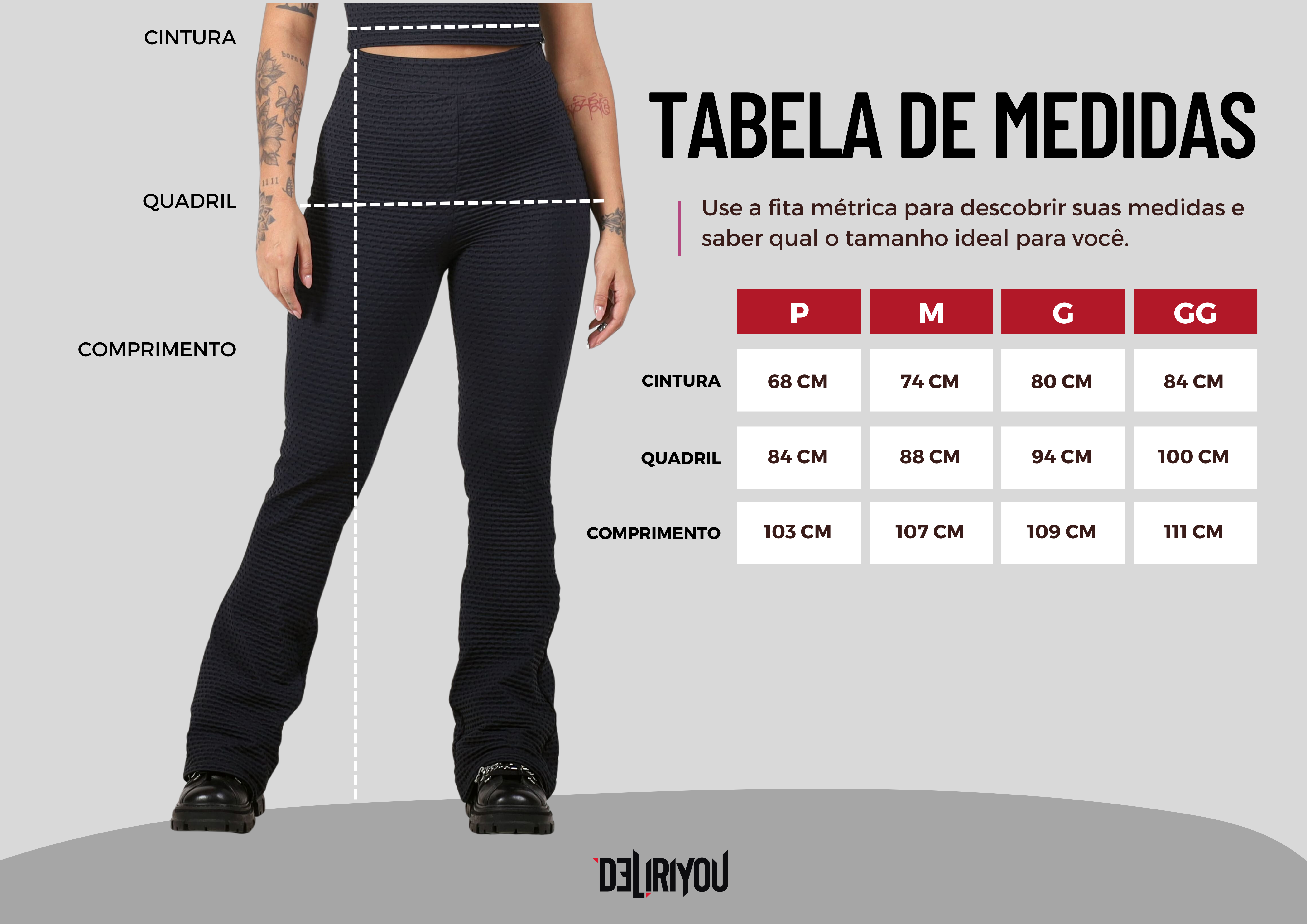 Tabela de medidas