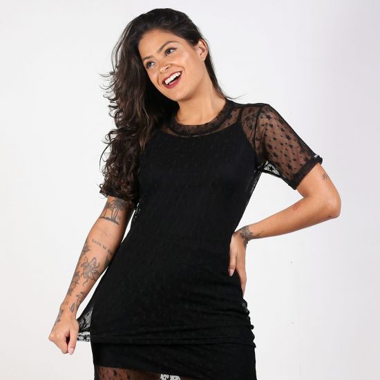 Blusa Max Tule Stars