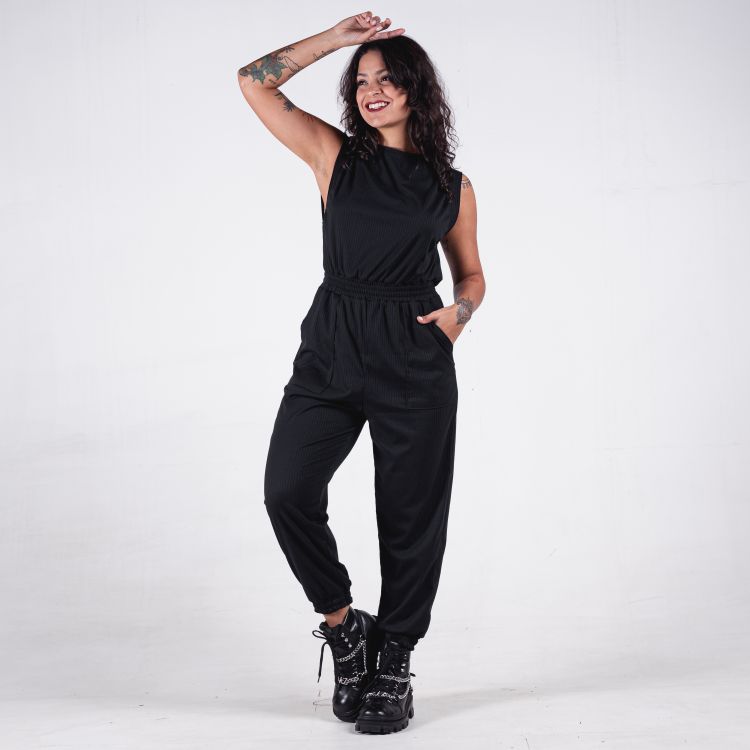 Macacão Regata Jogger Canelado Deliriyou