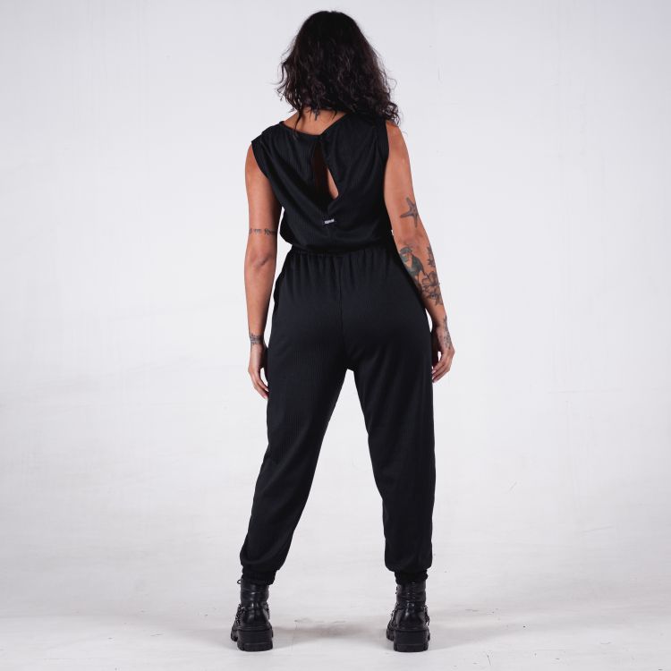 Macacão Regata Jogger Canelado Deliriyou