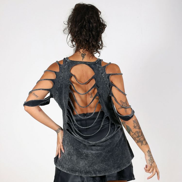 Blusa Estonada Skull Heart