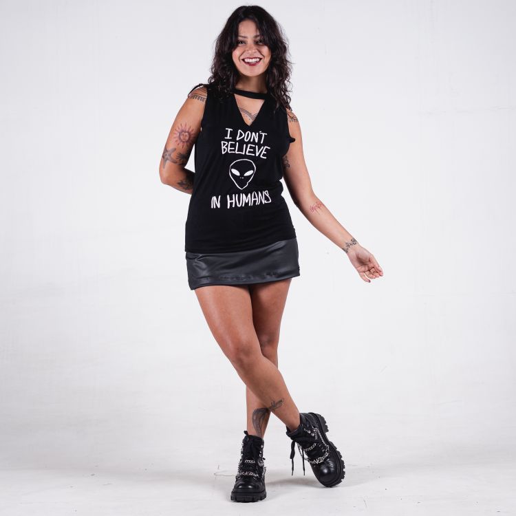 Blusa Choker I Don't Believe