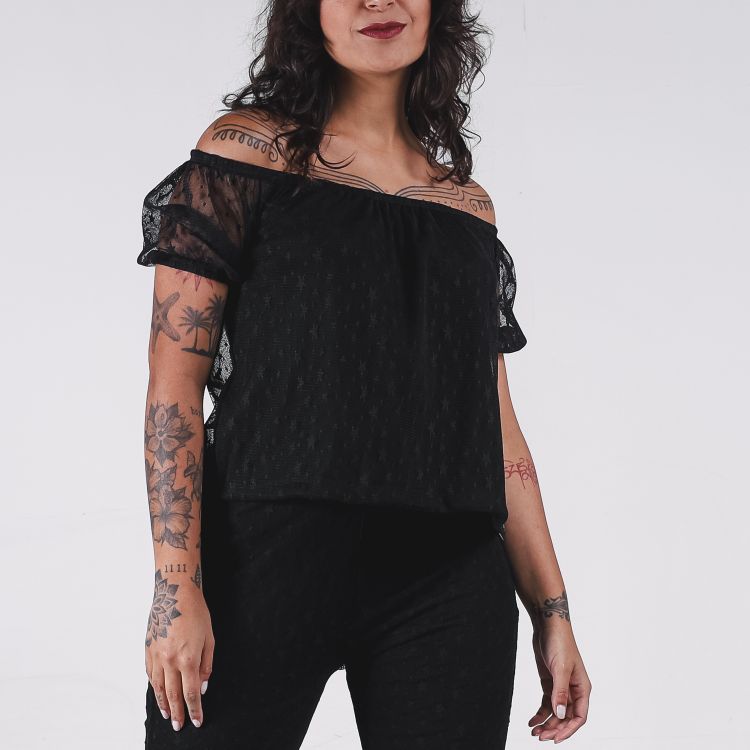 Blusa Ciganinha Tule Star