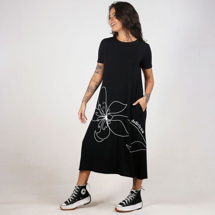 Vestido Amplo Flower