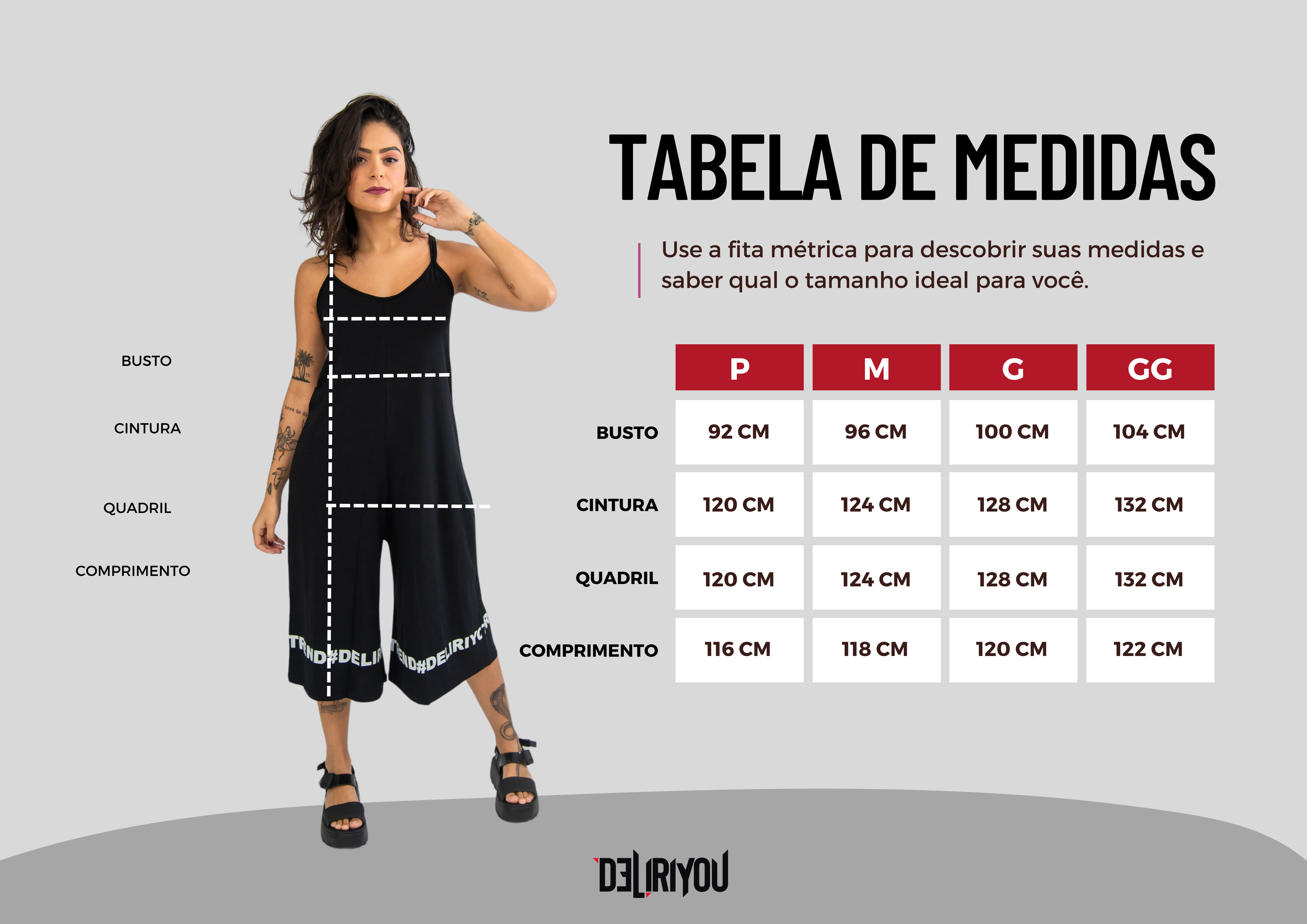 Tabela de medidas