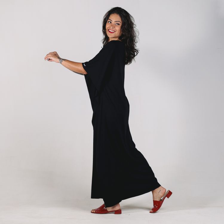 Vestido Kaftan Longo Black