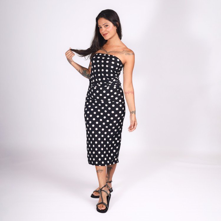 Vestido Reto Poá Deliriyou