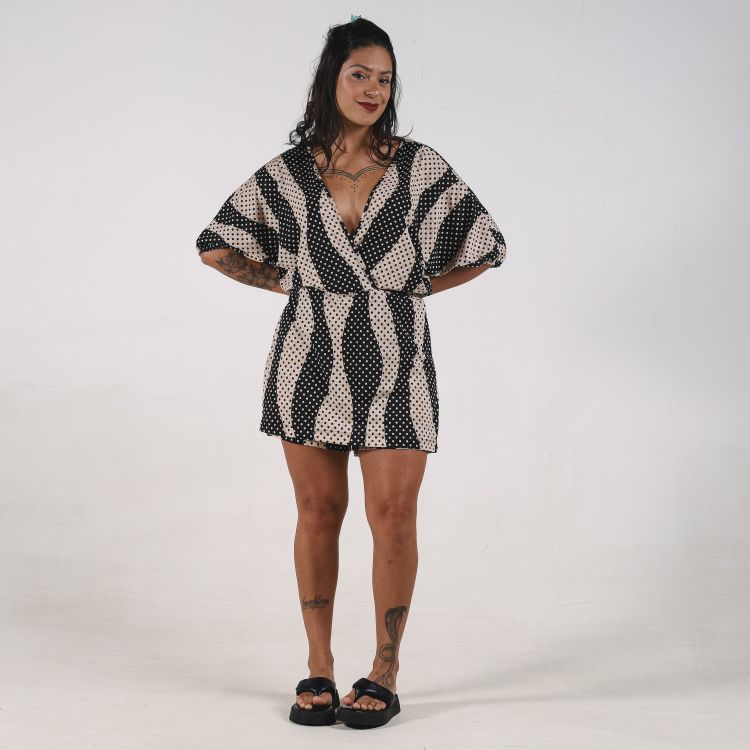 Macaquinho Short Saia Estampado Deliriyou