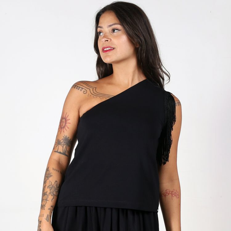 Blusa Ombro Único Franja