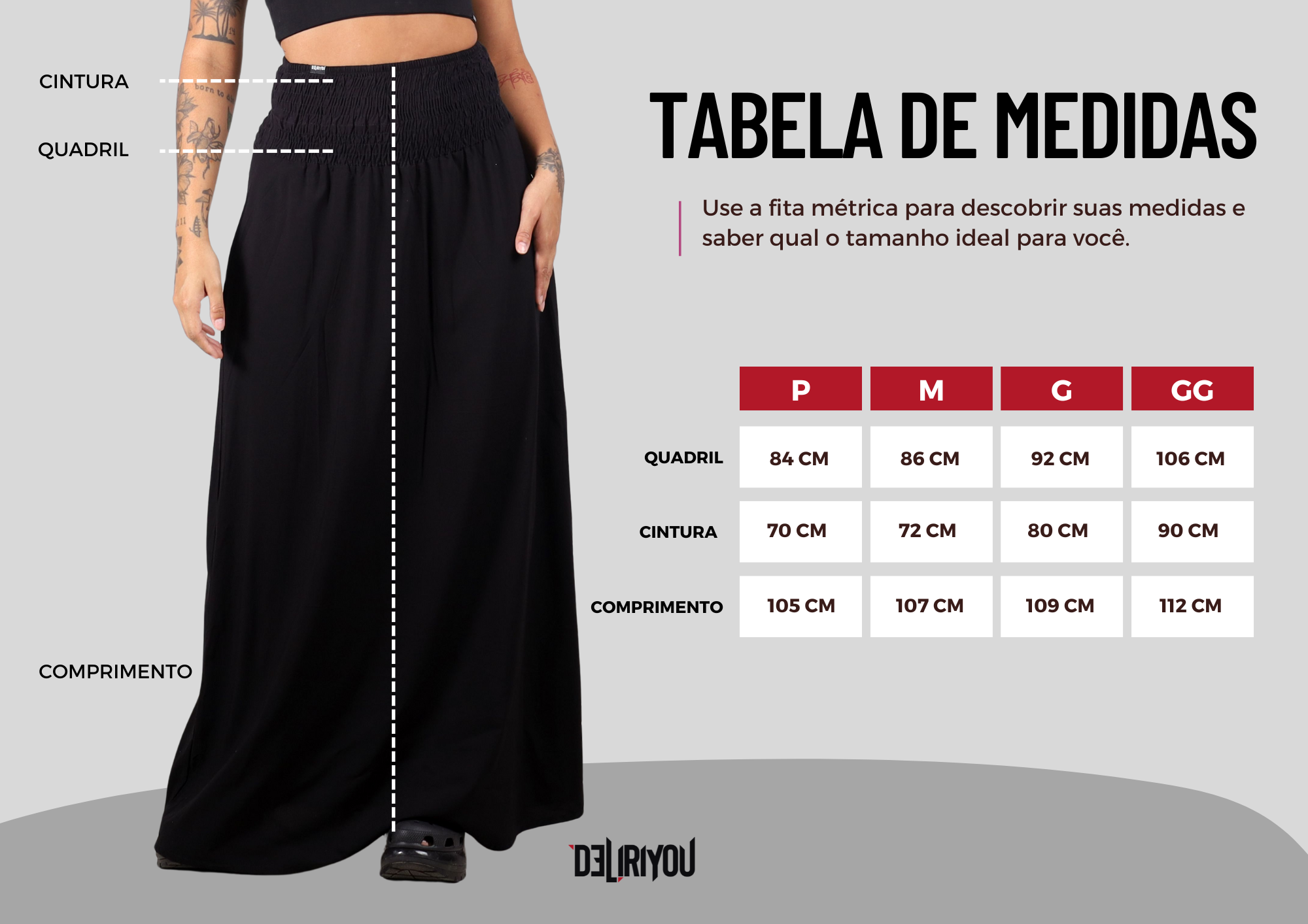 Tabela de medidas