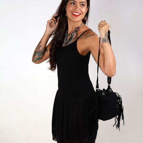 Bolsa Boho Soul Preta