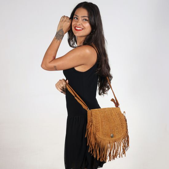 Bolsa Folk Spirit Caramelo