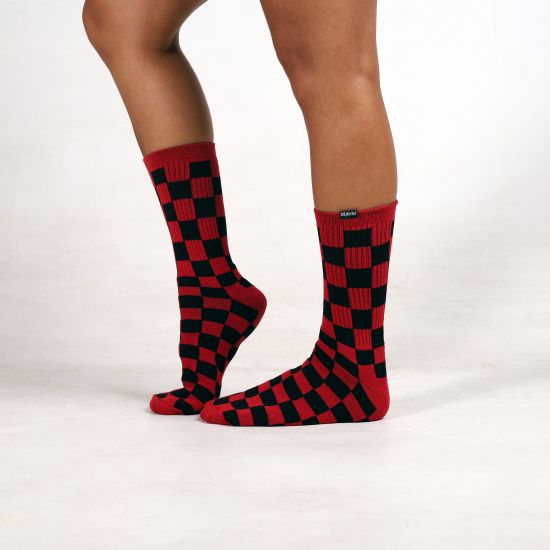 Meia Checker Flame