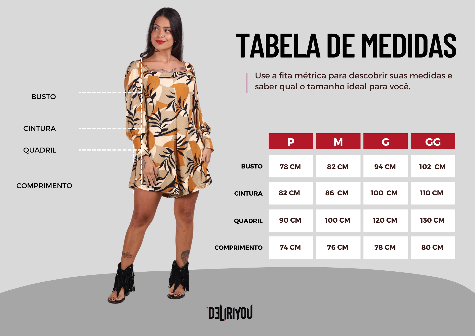 Tabela de medidas