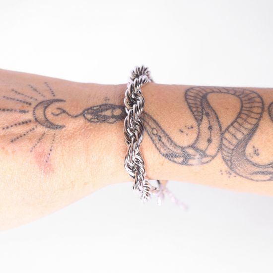 Pulseira Trança de Prata