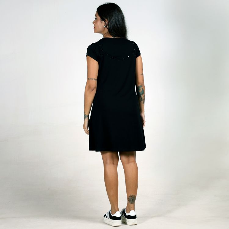 Vestido Layer Tachas