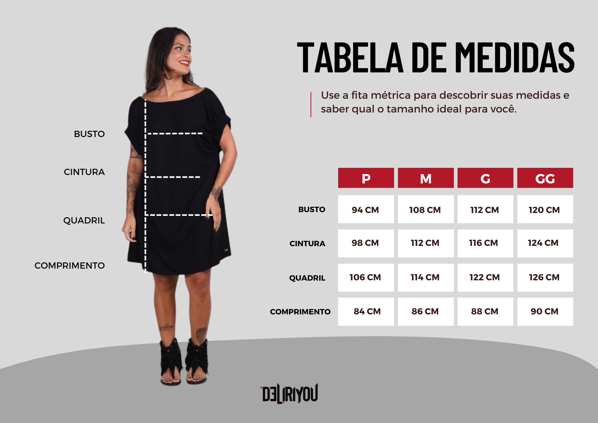 Tabela de medidas