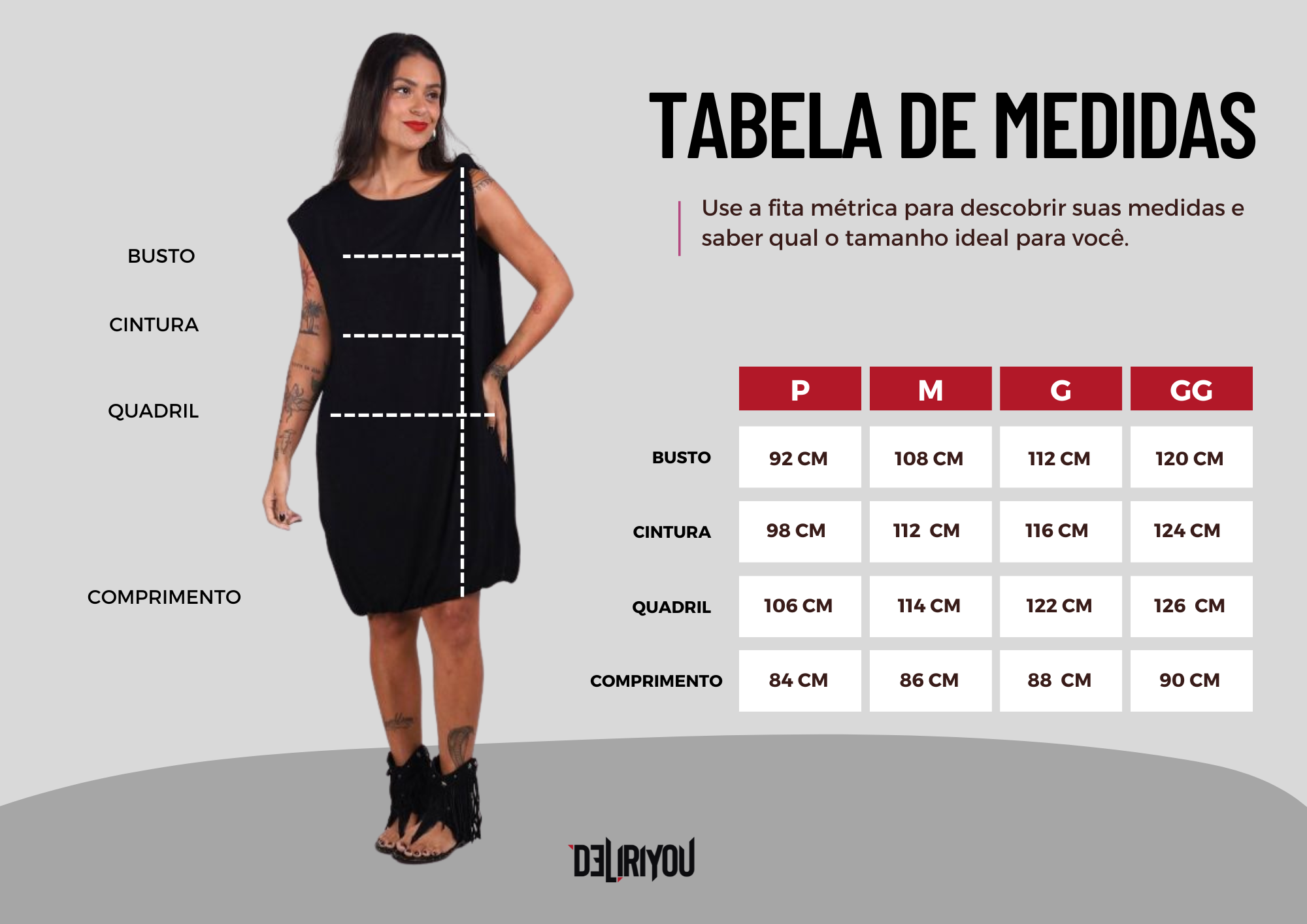 Tabela de medidas