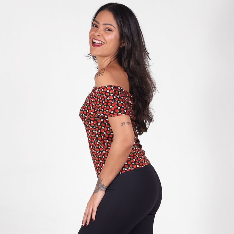 Blusa Faixa Ombro Moranguinho