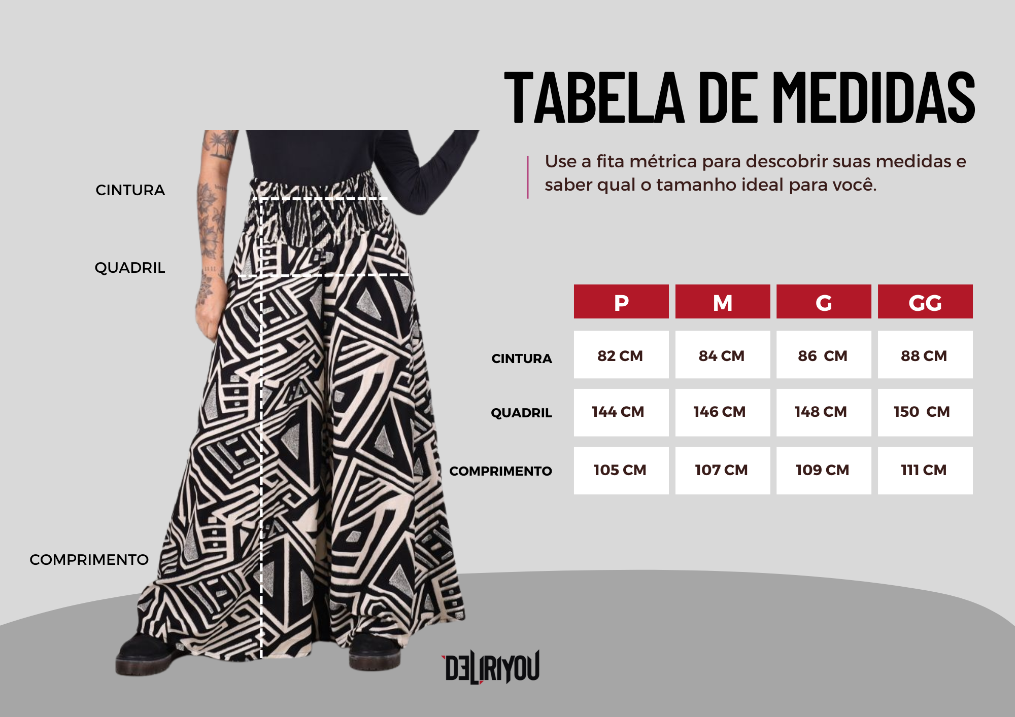 Tabela de medidas