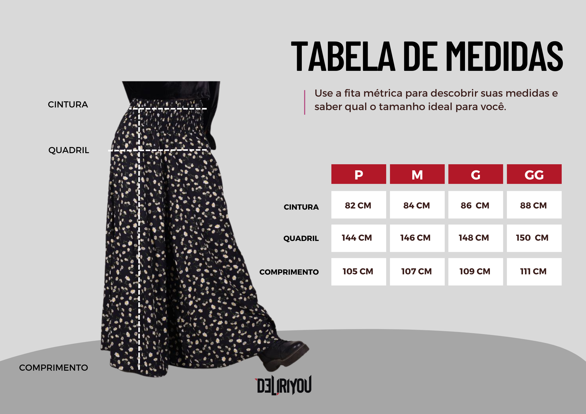 Tabela de medidas