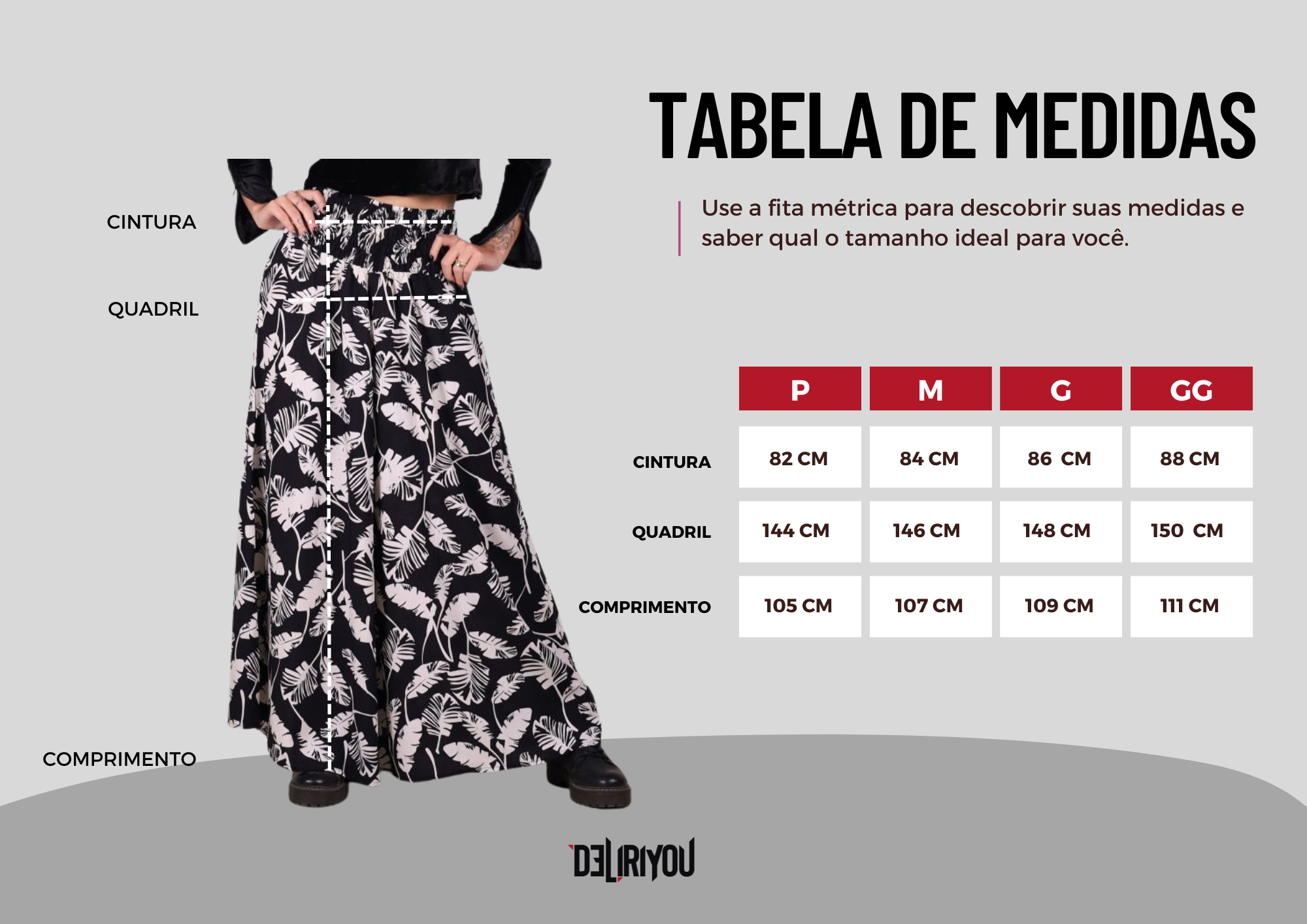 Tabela de medidas