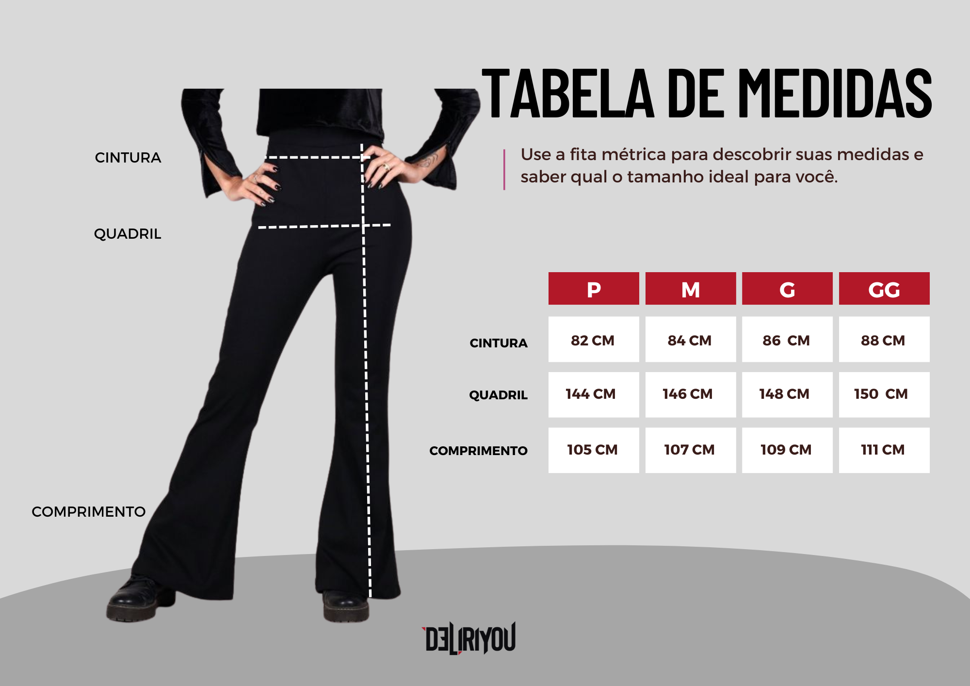 Tabela de medidas