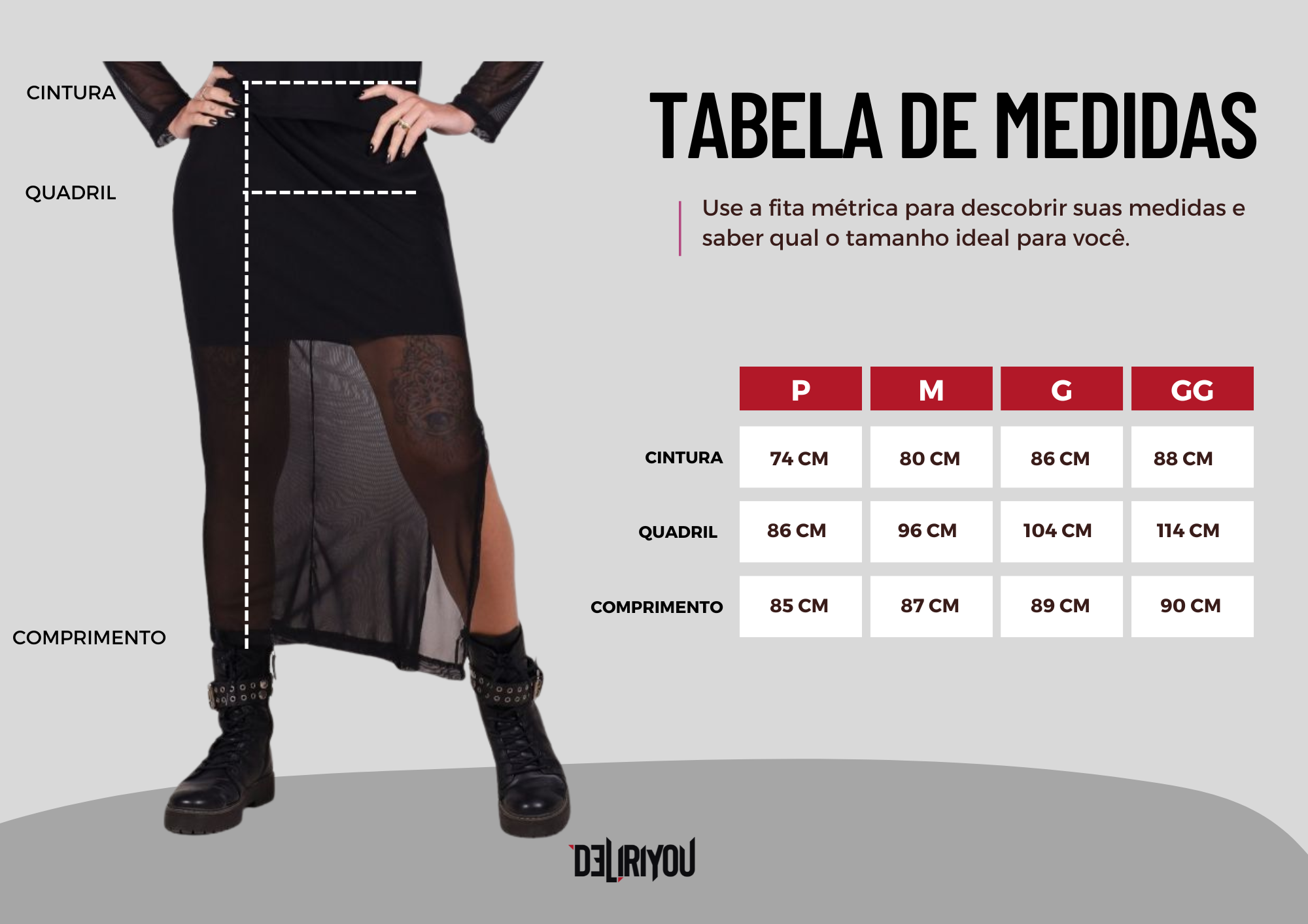 Tabela de medidas