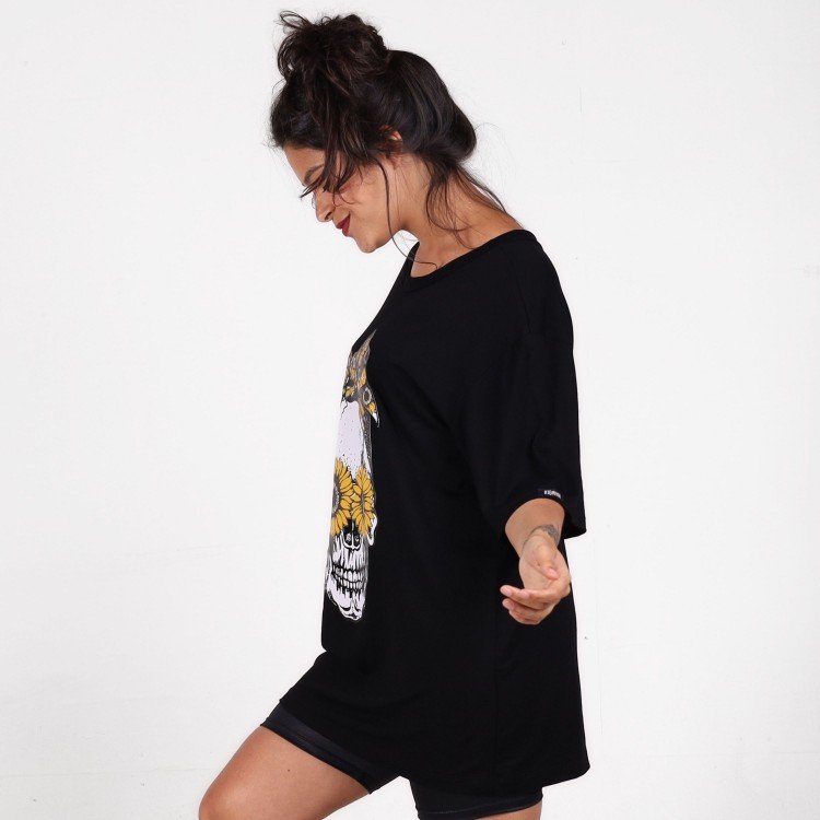 Blusa New Skull Sunflower