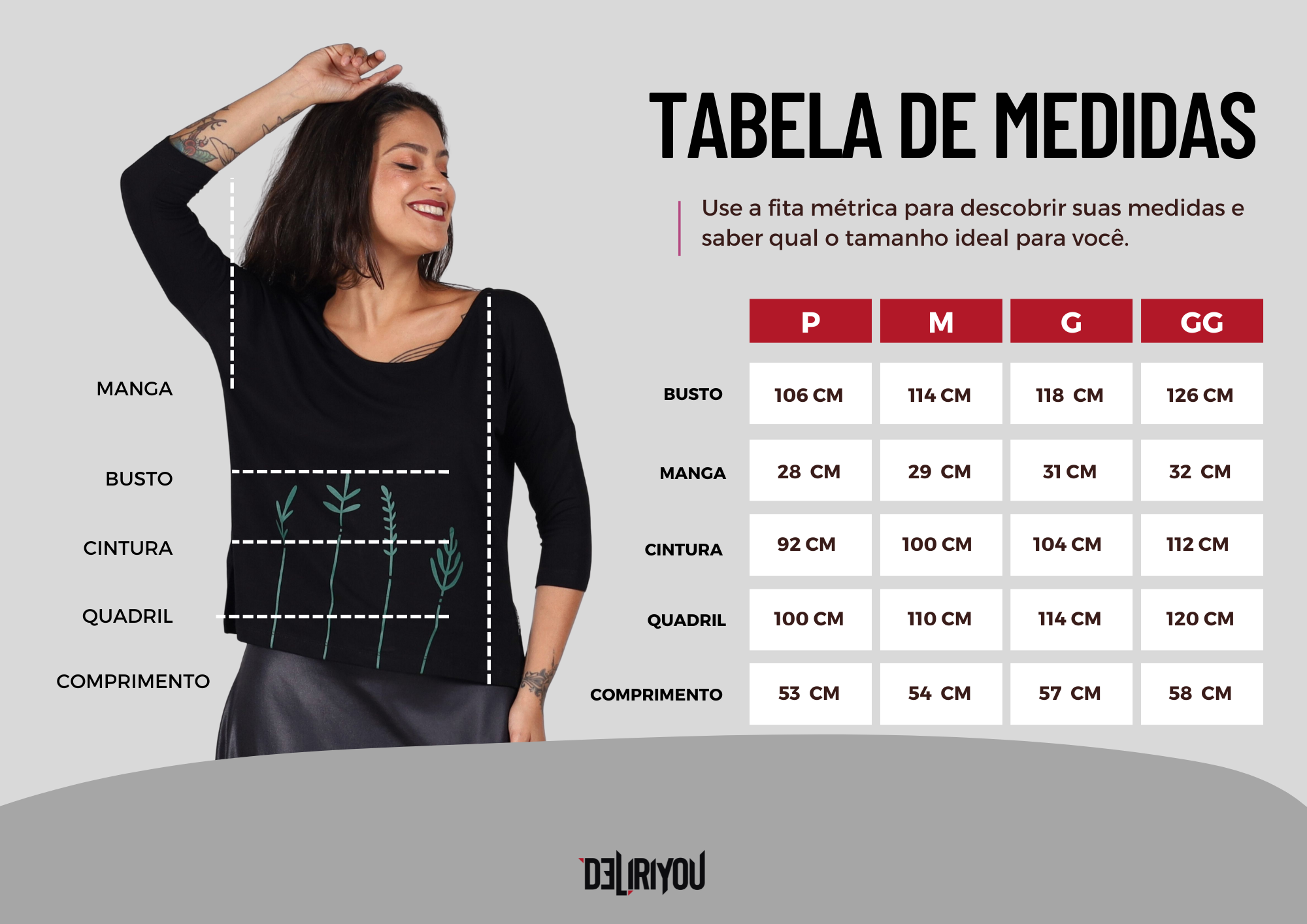 Tabela de medidas