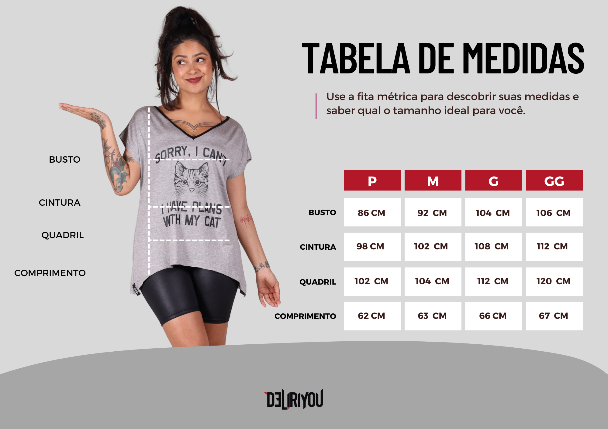 Tabela de medidas