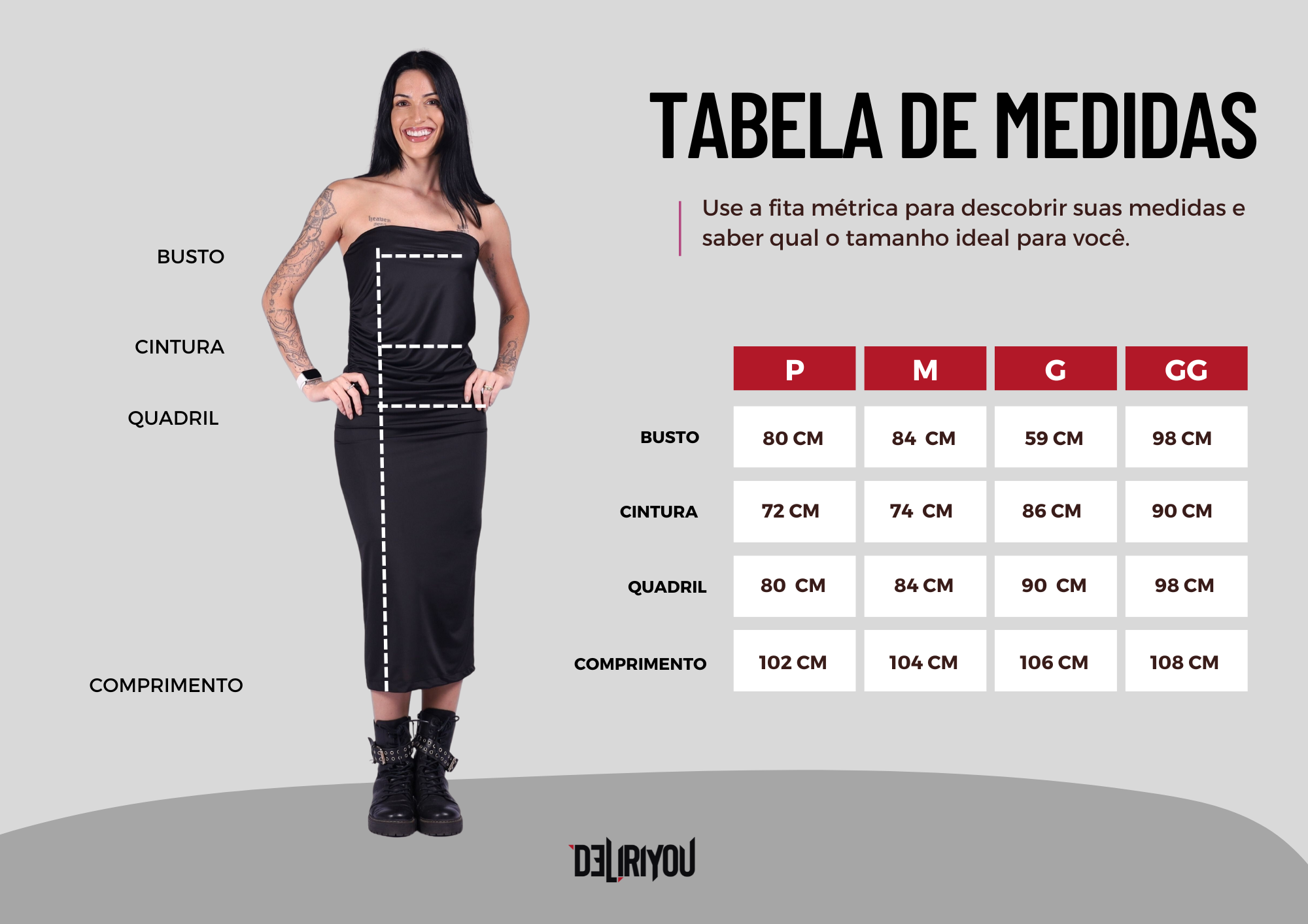 Tabela de medidas