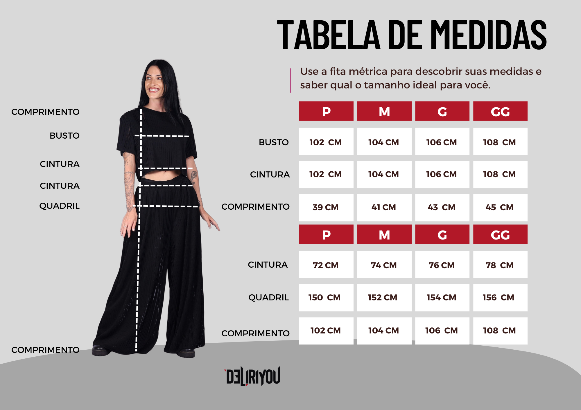 Tabela de medidas