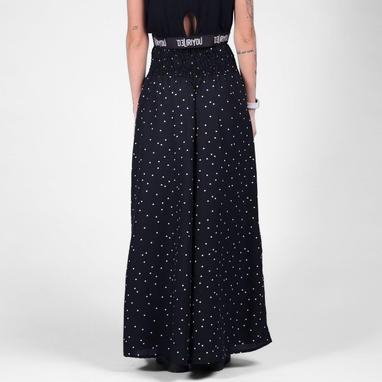 Calça Pantalona Estampa Polka Dots