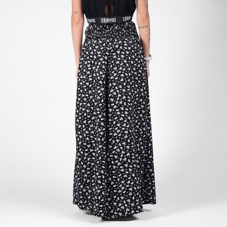 Calça Pantalona Estampa Dark Garden