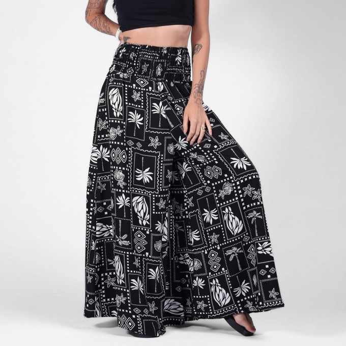 Calça Pantalona Estampa Boho Bandana