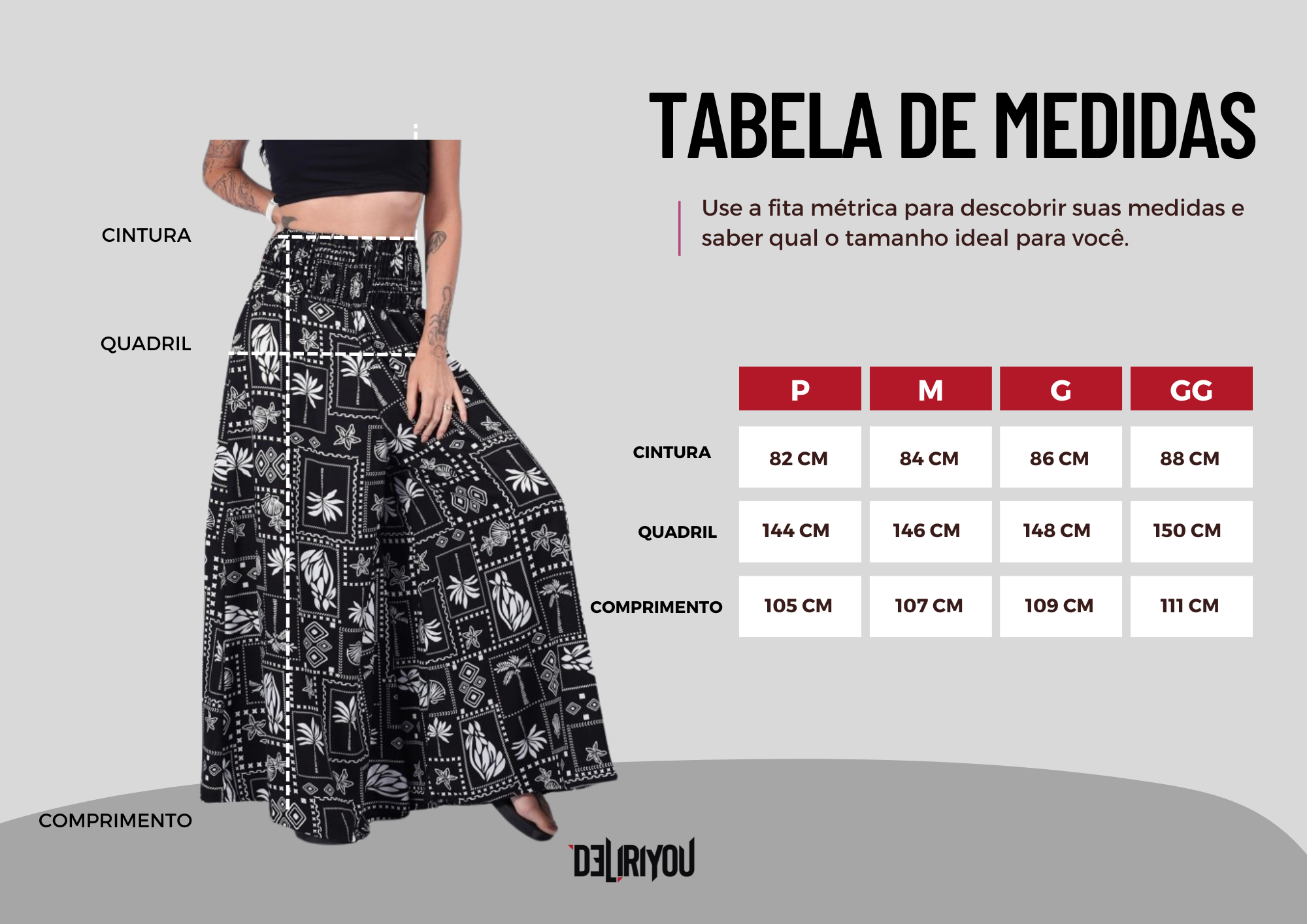 Tabela de medidas