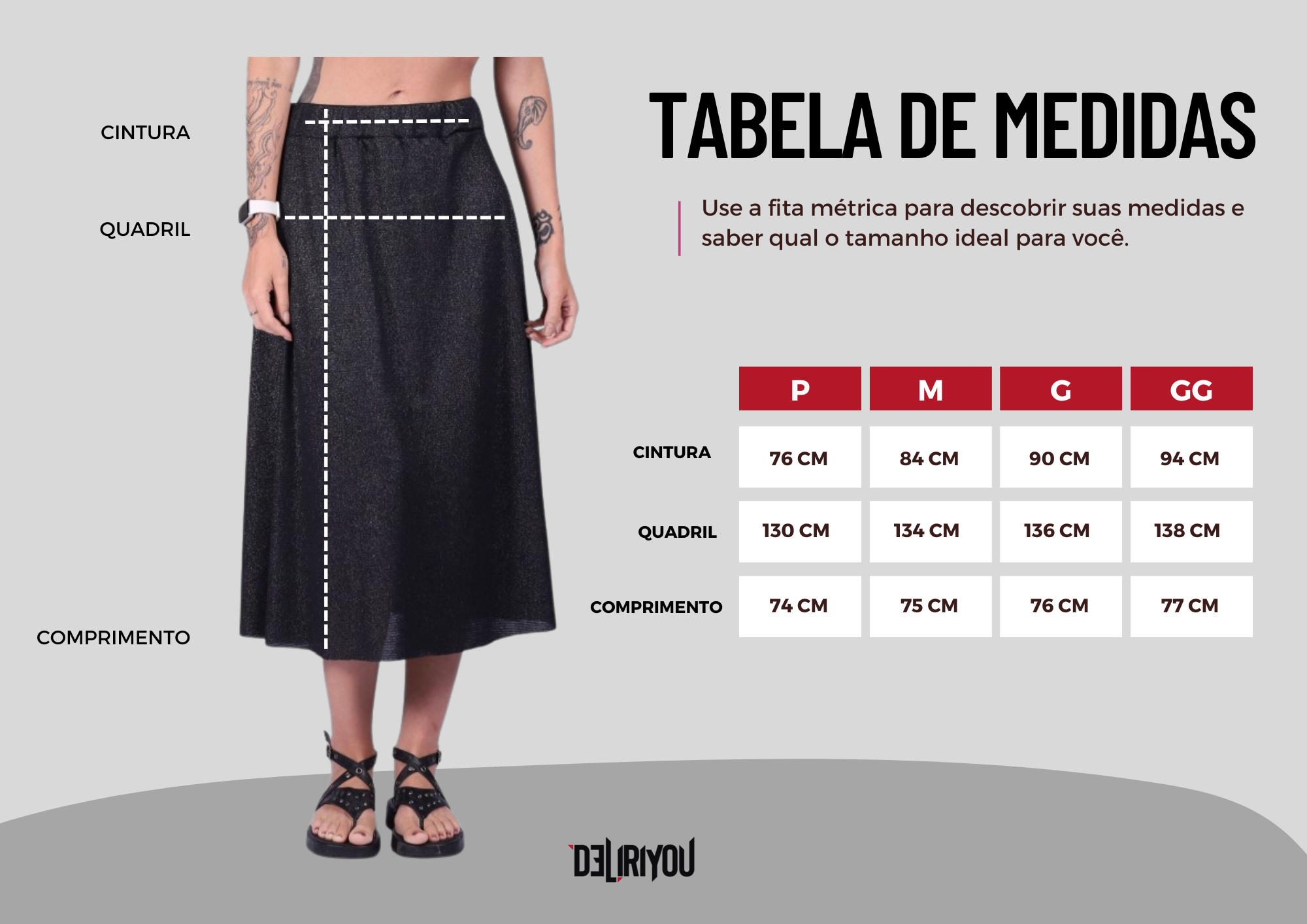 Tabela de medidas