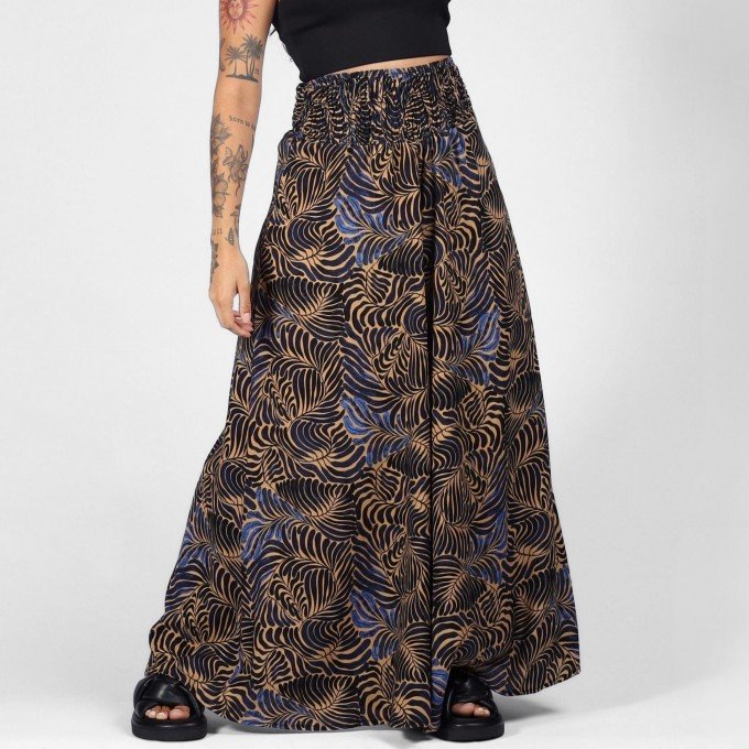 Calça Pantalona Folhagens Místicas